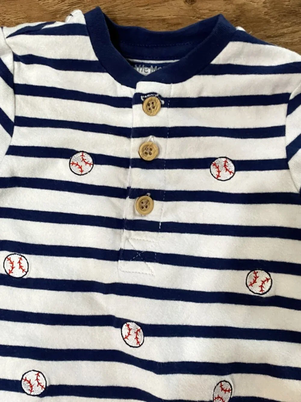 Lot 2 Stripe Rompers-LITTLE ME Softball & MUD PIE Golf-9-12 Months